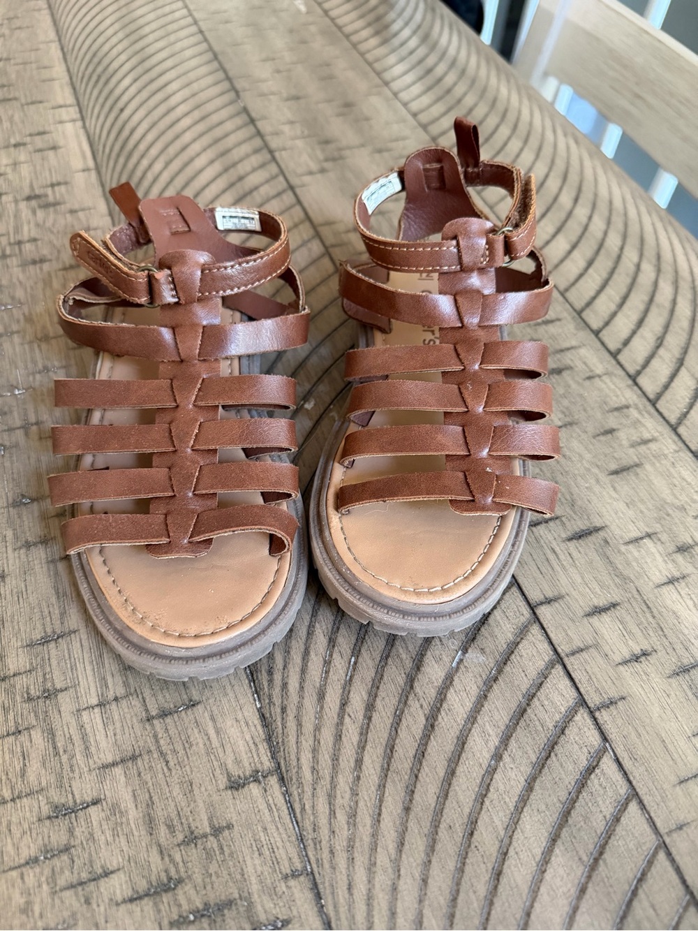 Carter's Brown Strappy Gladiator Sandals for Kids